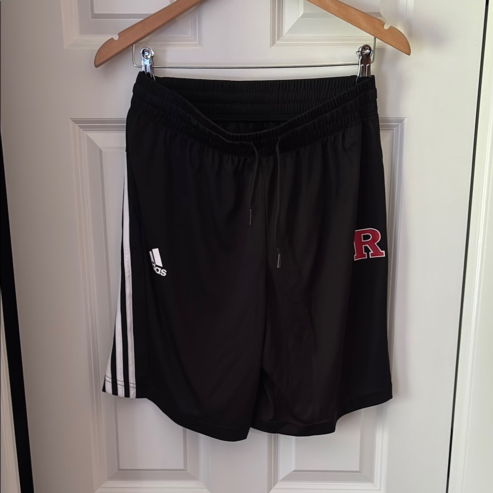 Rutgers Adidas Men's Black Athletic Shorts